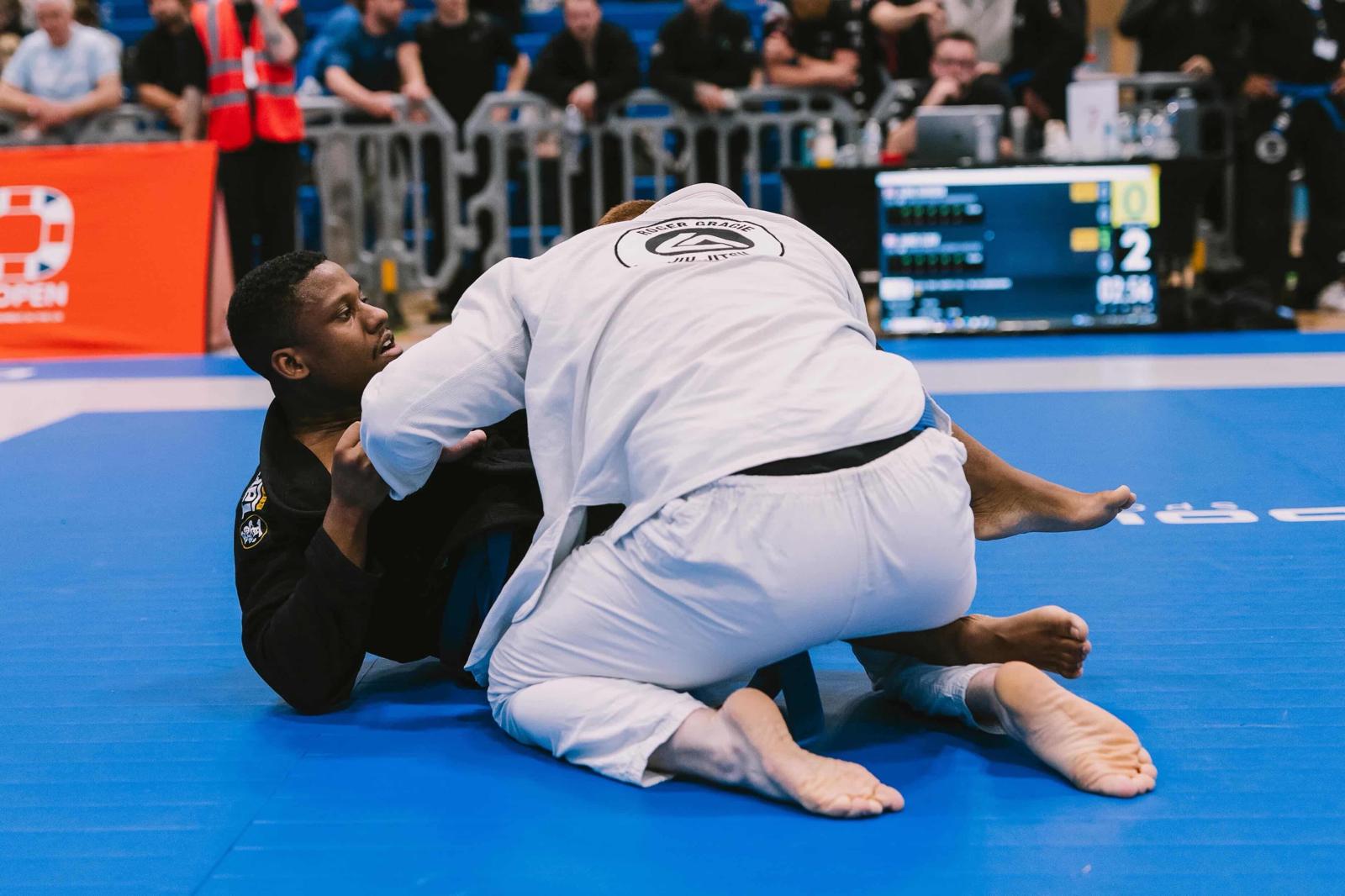 Kane Howden competing in a Brazilian Jiu Jitsu match